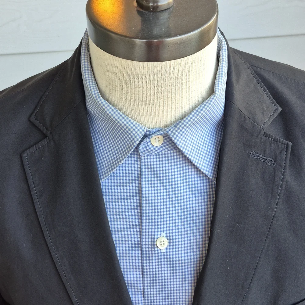 HUGO BOSS Solid Black Cotton‎ Blend Mens Sz 42 S Sport Coat Blazer